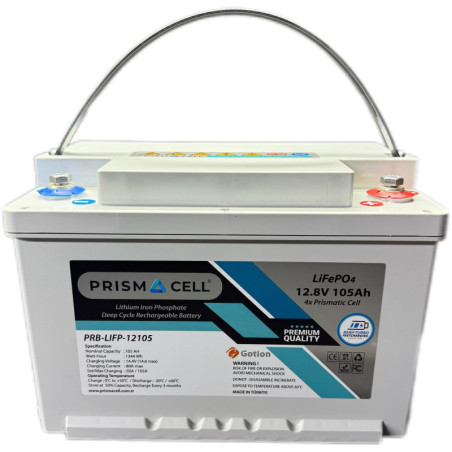 Prismacell LiFePO4 12.8 105Ah lityum akü karavan marin solar