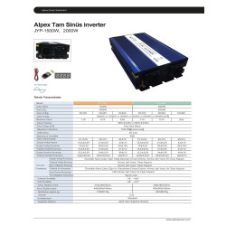 Alpex 2000 WATT 12 Volt tam sinüs UPS inverter  Lifepo4
