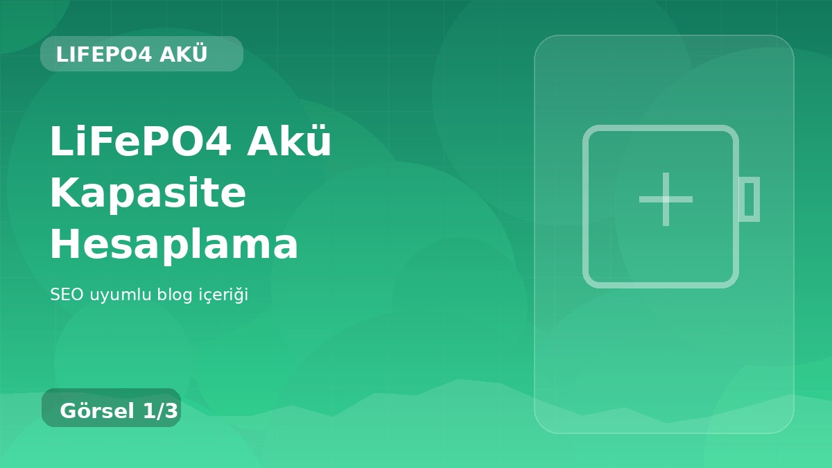 LiFePO4 Akü Kapasite Hesaplama