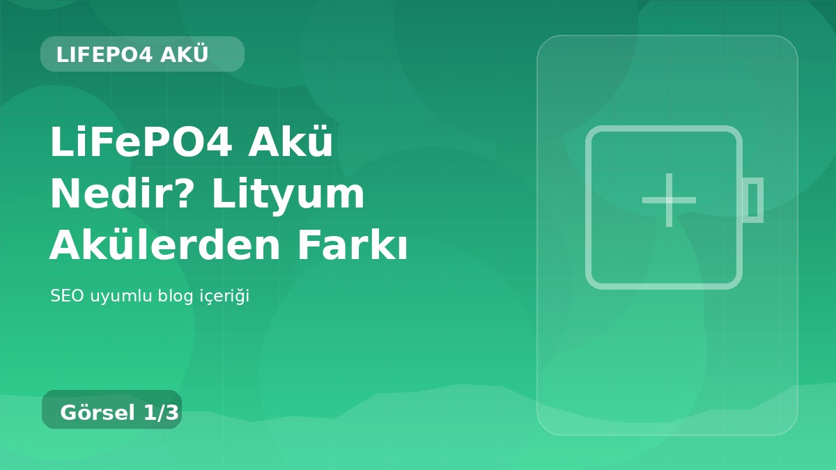 LiFePO4 Akü Nedir? Lityum Akülerden Farkı