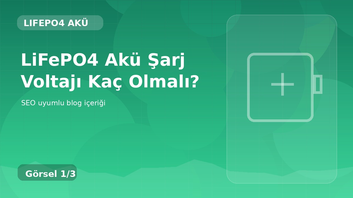 LiFePO4 Akü Şarj Voltajı Kaç Olmalı?