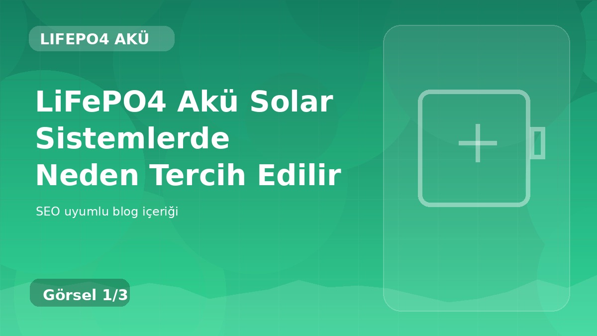 LiFePO4 Akü Solar Sistemlerde Neden Tercih Edilir