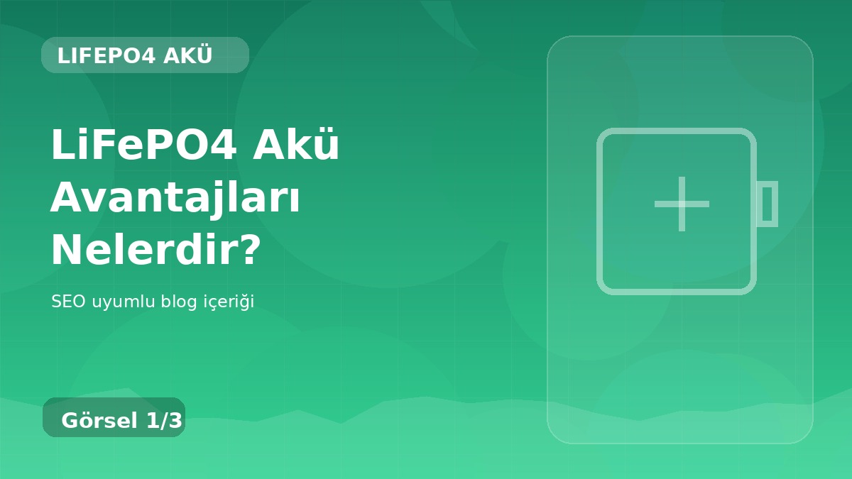 LiFePO4 Akü Avantajları Nelerdir?