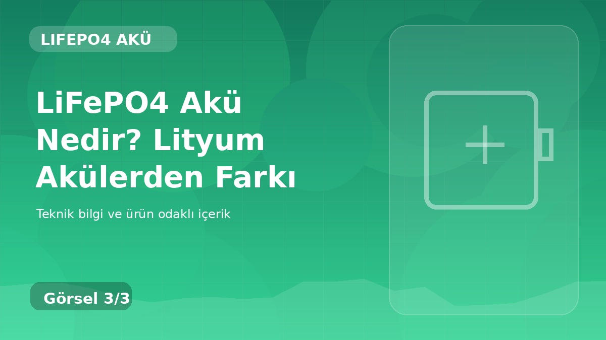LiFePO4 Akü Nedir? Lityum Akülerden Farkı üçüncü görsel