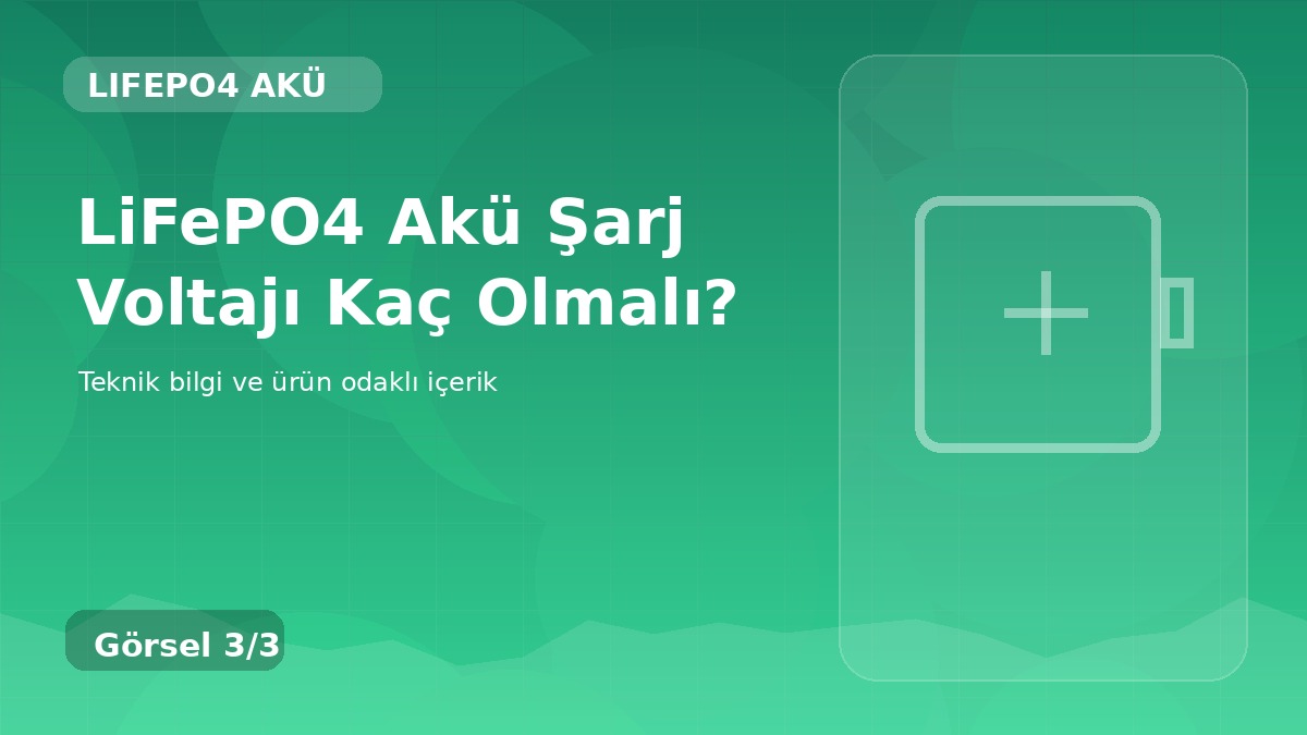 LiFePO4 Akü Şarj Voltajı Kaç Olmalı? üçüncü görsel