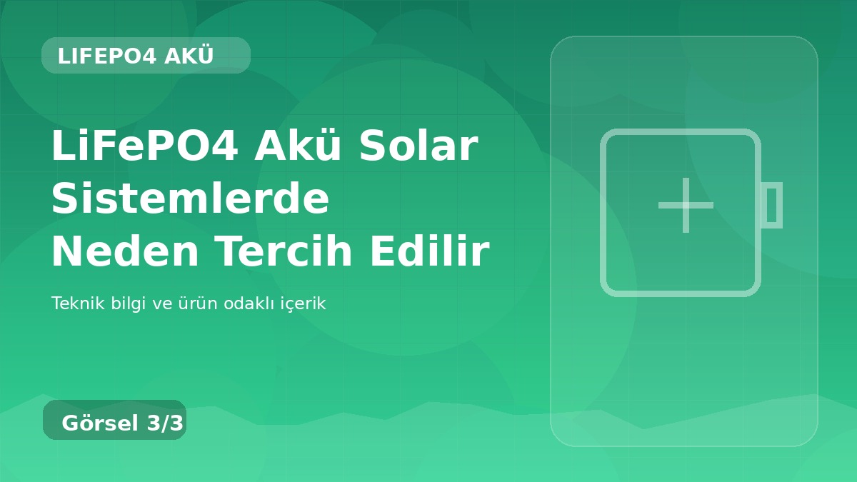 LiFePO4 Akü Solar Sistemlerde Neden Tercih Edilir üçüncü görsel