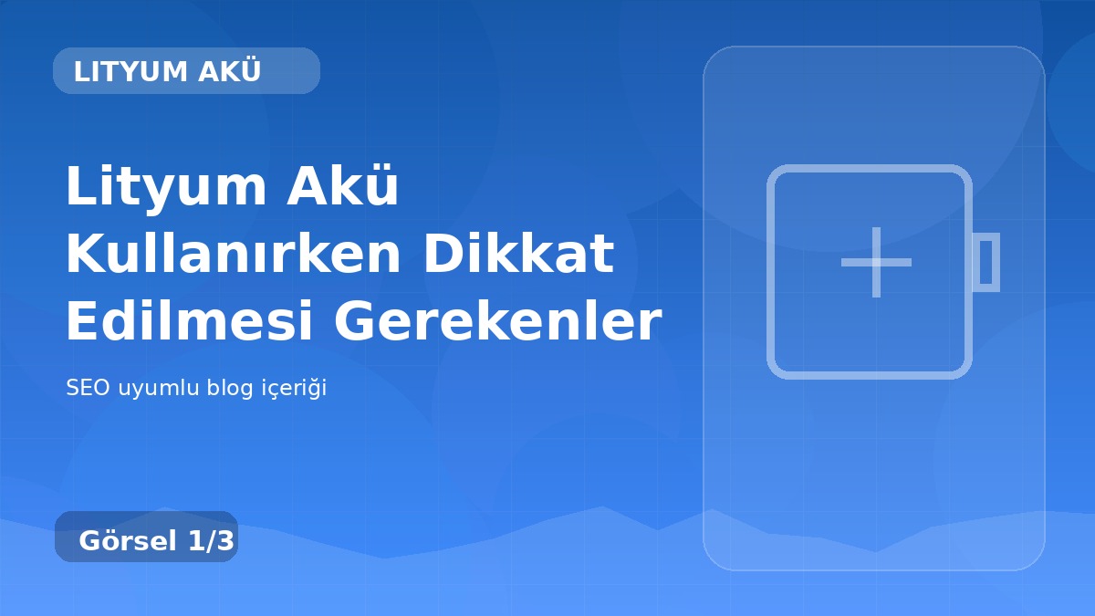 Lityum Akü Kullanırken Dikkat Edilmesi Gerekenler